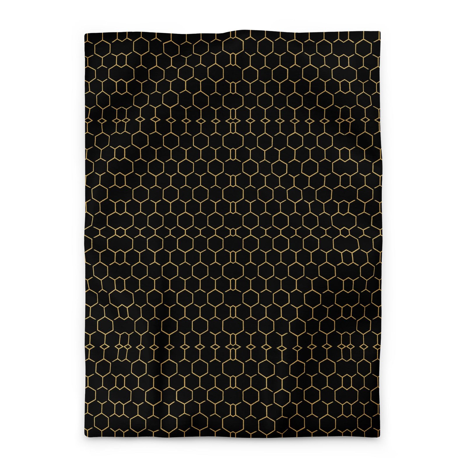 Talishén: Steel Spine Hex Pattern – Duvet cover – Black & Gold - Image 4