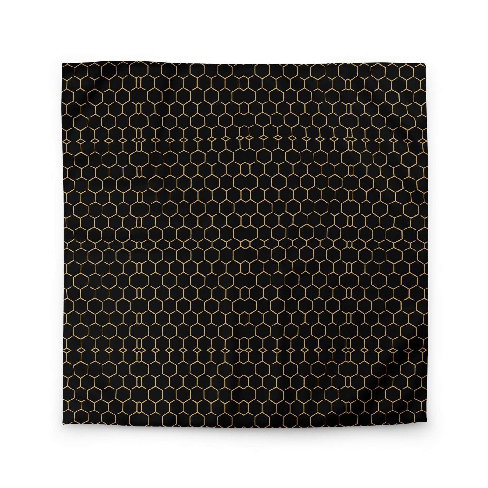 Talishén: Steel Spine Hex Pattern – Duvet cover – Black & Gold
