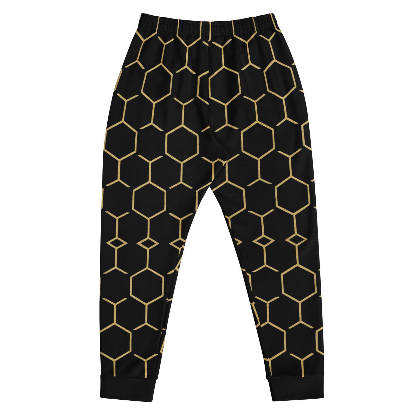 Talishén: Steel Spine Hex Pattern – Men's Joggers – Black & Gold - Image 6