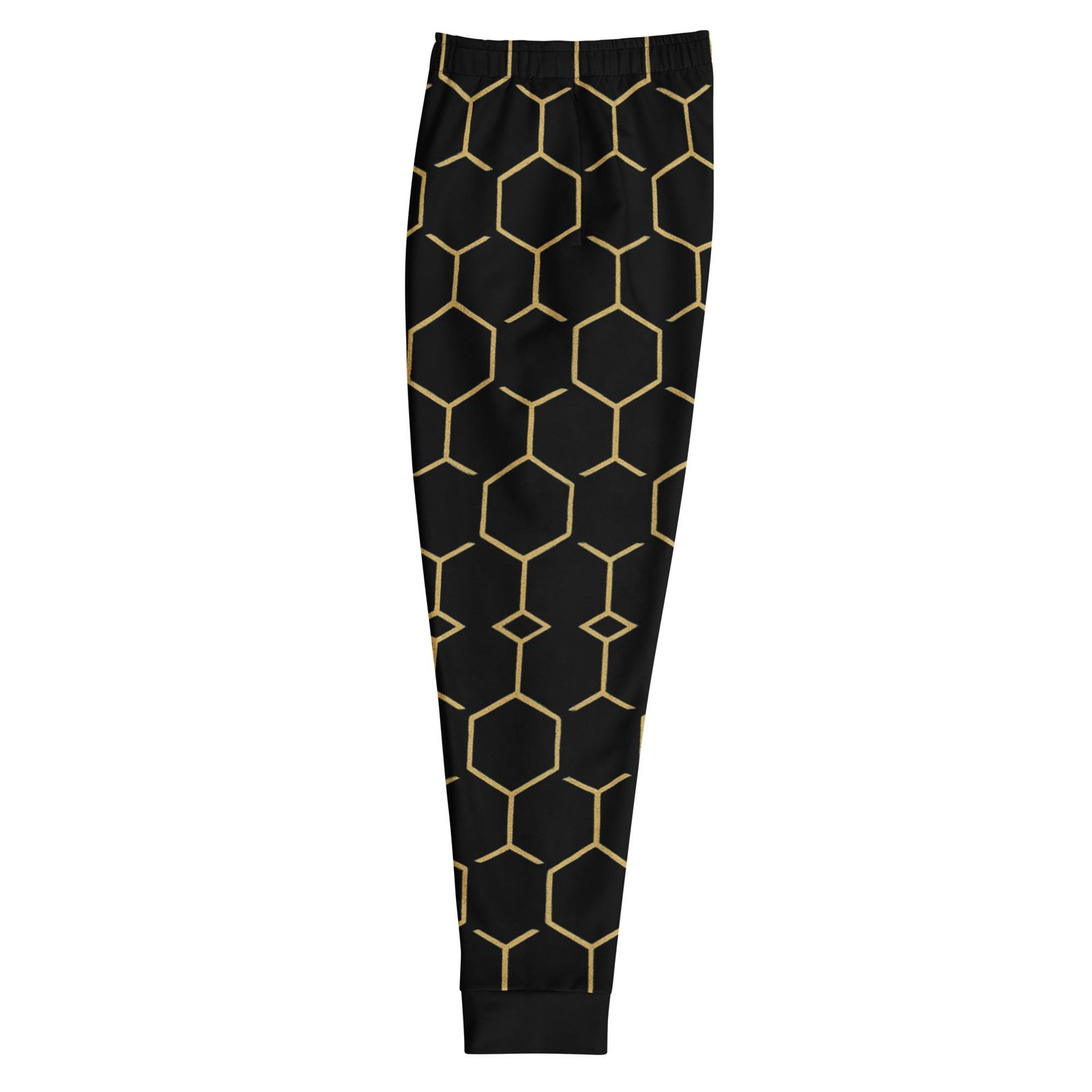 Talishén: Steel Spine Hex Pattern – Men's Joggers – Black & Gold - Image 7
