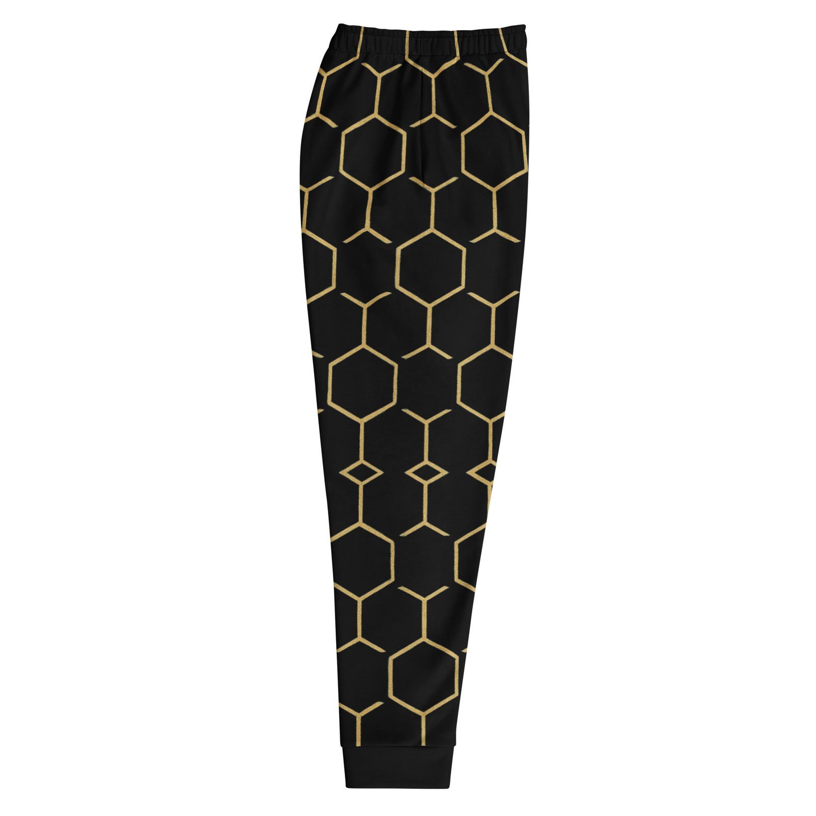 Talishén: Steel Spine Hex Pattern – Men's Joggers – Black & Gold - Image 5
