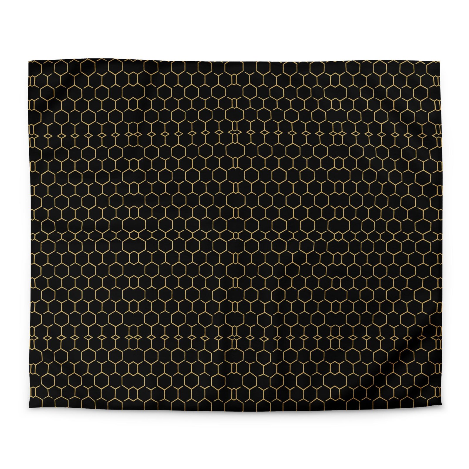 Talishén: Steel Spine Hex Pattern – Duvet cover – Black & Gold - Image 2