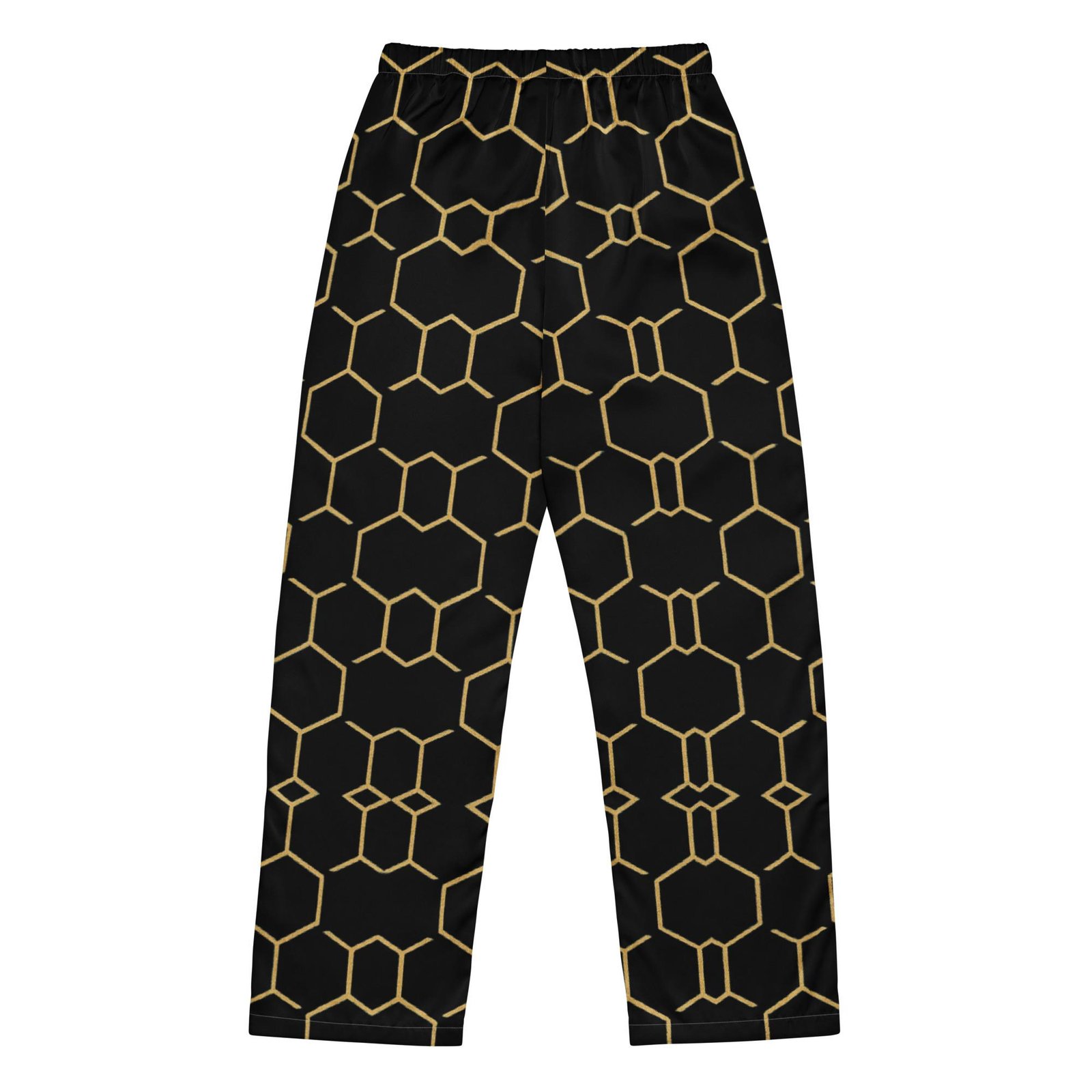 Talishén: Steel Spine Hex Pattern – Women’s pajama pants – Black & Gold